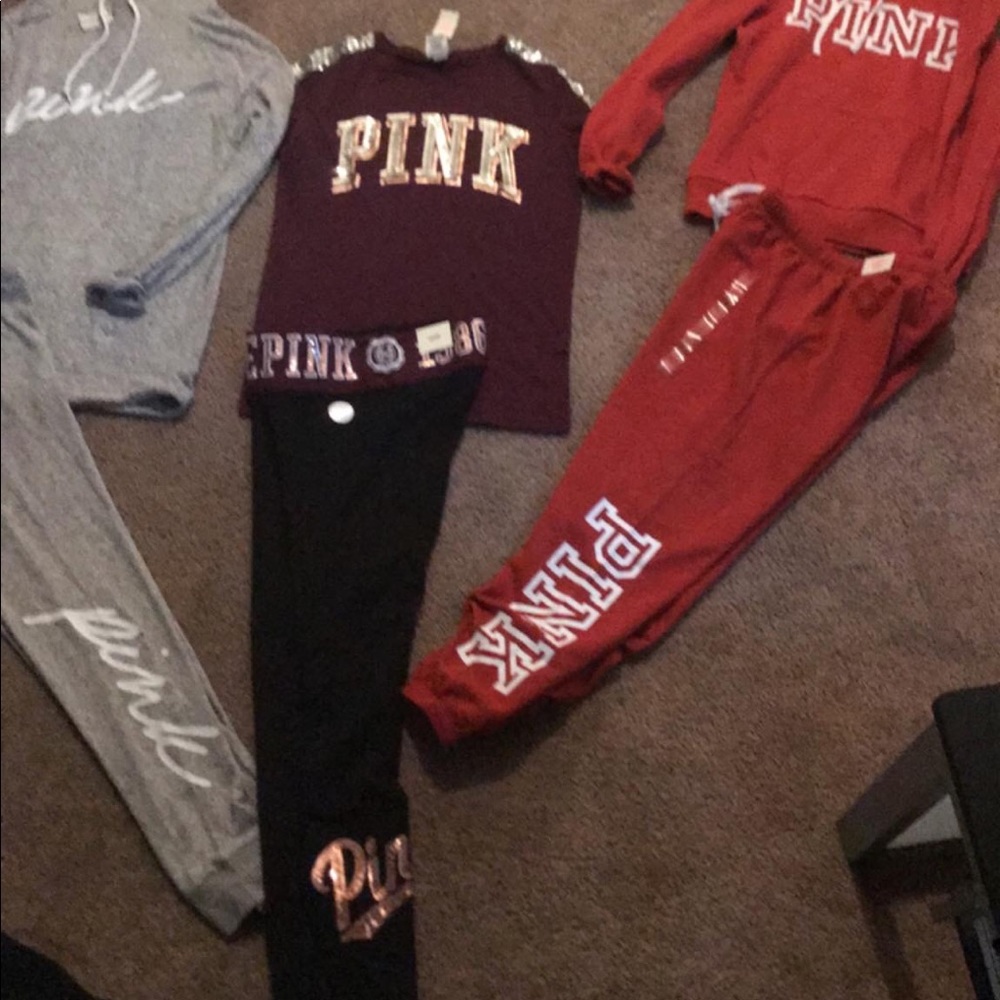 Grey X-Small, burgundy X-Small and Orange- Small